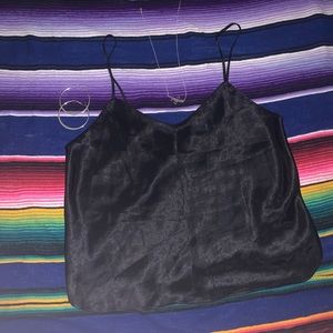 Silk tank top black